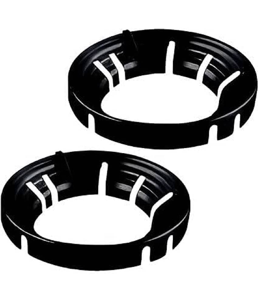 RAMDEV ENTERPRISE Gas Saver Burner Stand Gas Burner Cover Gas Saver Jali Home Gas Stove Fire & Windproof Energy Saving Stand Gas Stove Stand Protector Max Gas Saviour Silver Open (PACK OF 2)(BLACK).