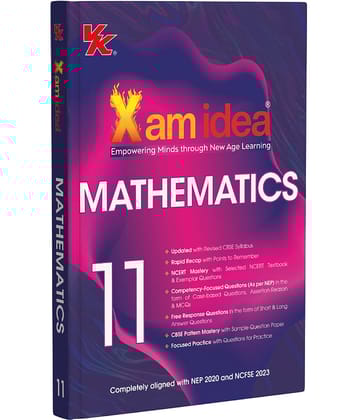 Xam idea Class 11 Mathematics (2025-26) | Latest CBSE Syllabus | Rapid Recap | Competency-Focused and Free Response Qs