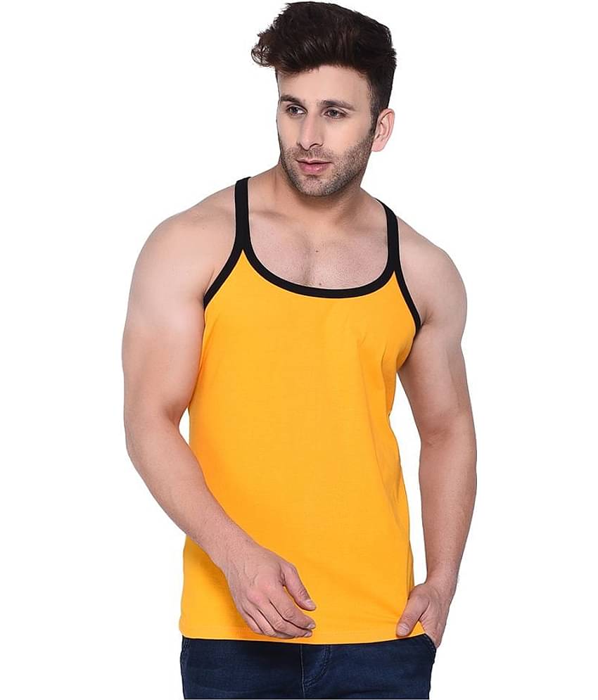 Tfurnish Yellow Sleeveless Vests Single
