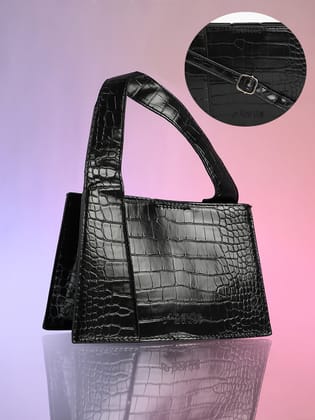 The Frivola Scale Hand Bag - Onyx Black-Sling Bag