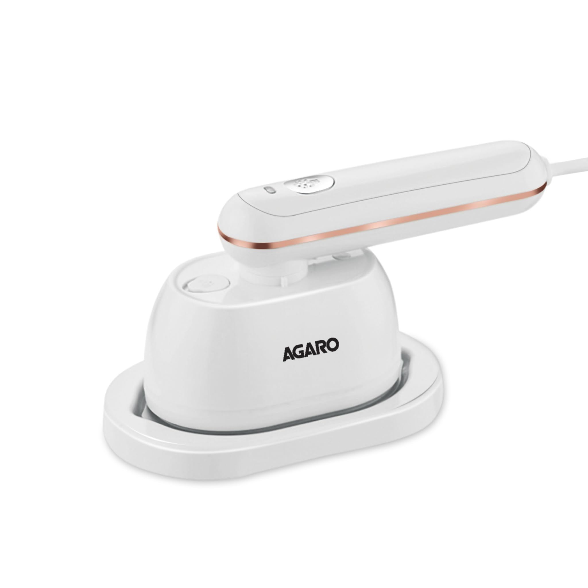 AGARO Regal Mini Garment Steamer, 1200 Watts, Wrinkle Remover, Fast Heating, Scratch Resistant Titanium Coated Plate, 2In1 Horizontal Vertical Use AGARO Regal Mini Garment Steamer, 1200 Watts, Wrinkle Remover, Fast Heating, Scratch Resistant Titanium Coa