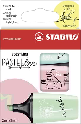 Stabilo | Boss | Mini Pastellove | Wallet With Turqouise-Mint-Pink Colors
