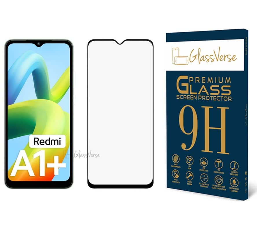 GlassVerse Anti-Shatter Tempered Glass For Redmi A1 (Pack of 1) With Free Installation Kit Full Screen Coverage If Received Damaged-6.52 Inch GlassVerse Anti-Shatter Tempered Glass For Redmi A1 (Pack of 1) With Free Installation Kit Full Screen Coverage