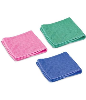 Spotzero by Milton Microfiber Cloth (Multicolour), Set of 3