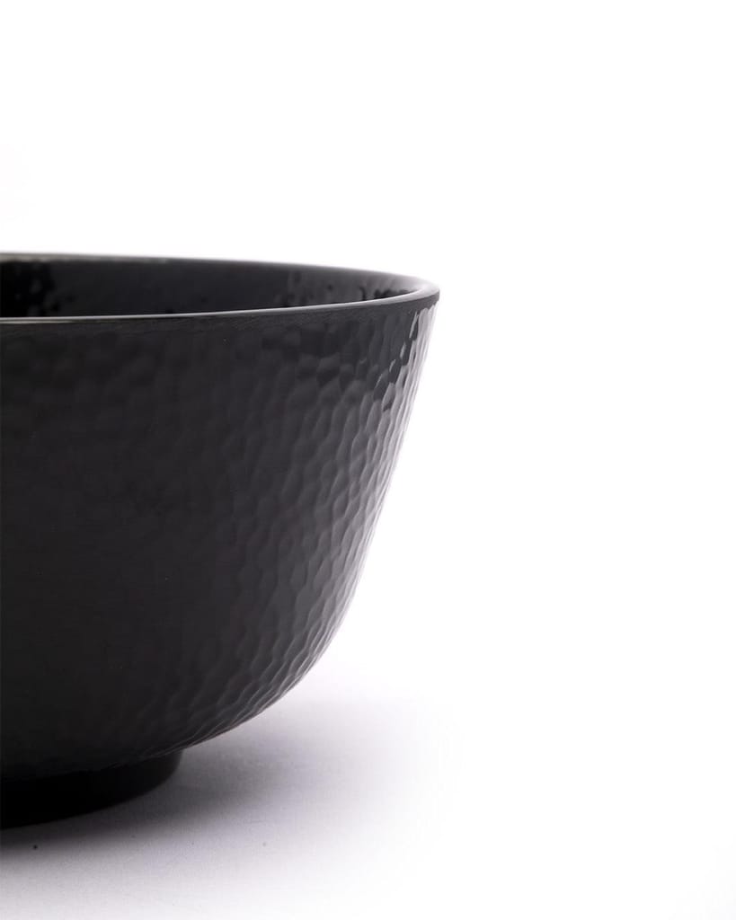Serving Bowls, Mixing Bowl, Black, Hammered, Melamine, Set of 2