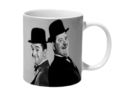 Multicolor Laurel &Amp; Hardy Shhhhh Ceramic Mug