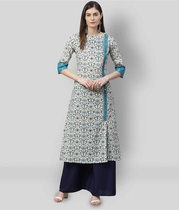 Yash Gallery Pack of 1 Cotton Printed A-line Women's Kurti - ( Multicolor )