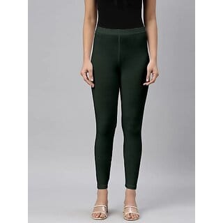 SHE PURE LUXURY WEAR Ankle Length  Ethnic Wear Legging  (Dark Green, Solid)