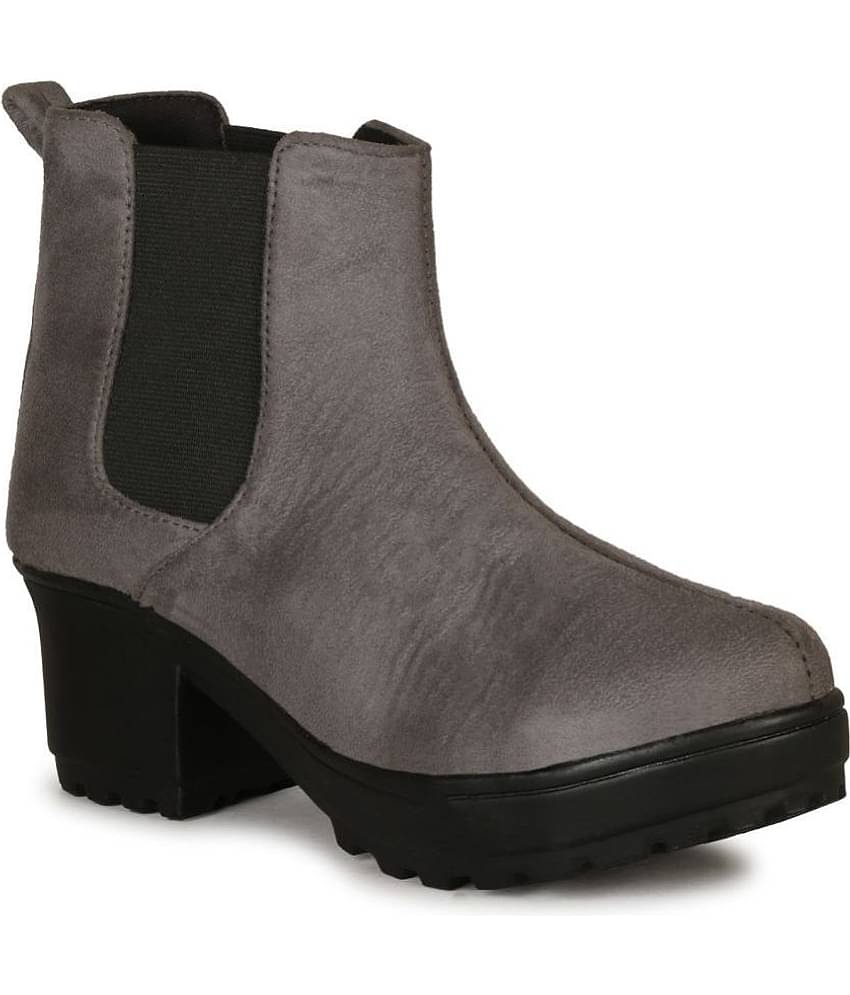 Ishransh - Gray Women's Ankle Length Boots