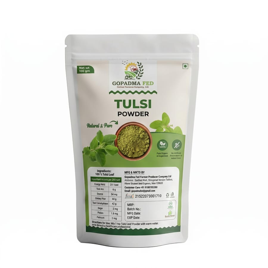 Tulsi Powder - 100 gm - 100 gm - One stand-up pouch
