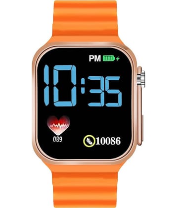 Svats Orange Silicon Digital Men's Watch