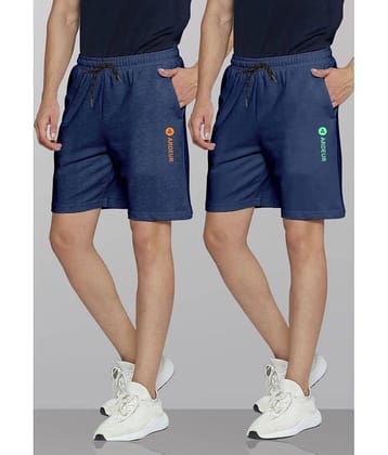 Ardeur Multi Cotton Blend Men's Shorts ( Pack of 2 )