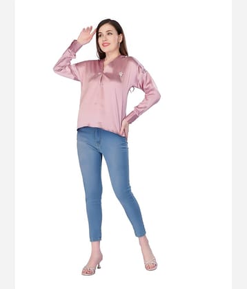 Mantra Fashion Women's Satin Regular Top ( Pink )