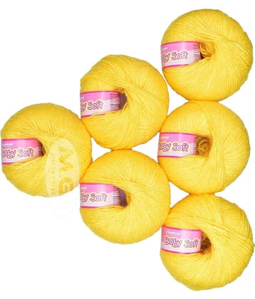 100% Acrylic Wool Kacha Pila (Pack of 6) Baby Soft Wool Ball Hand knitting wool / Art Craft soft fingering crochet hook yarn, needle knitting yarn thread dyed â€¦ - F GI