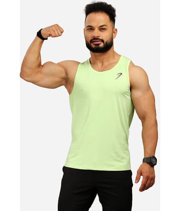 Fuaark - Lime Green Polyester Regular Fit Men's Tanks ( Pack of 1 )