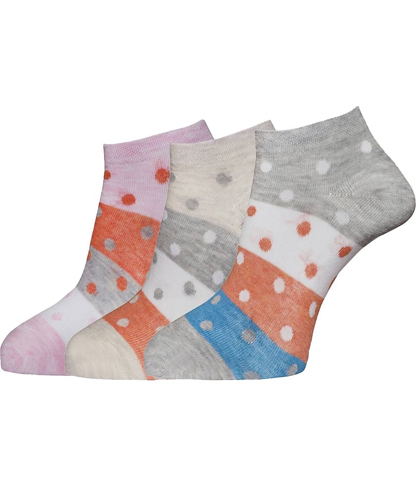 Dollar - Multicolor Cotton Women's Ankle Length Socks ( Pack of 3 )
