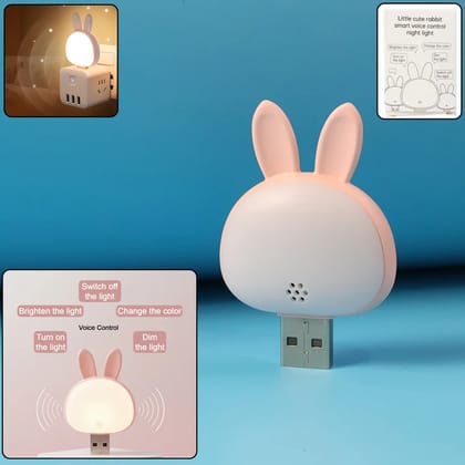 Cute USB Rabbit Night Light with Sound / Voice Activation Cute USB Rabbit Night Light with Sound / Voice Activation