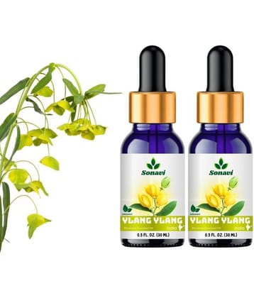 Sonavi Ylang-Ylang Stress Relief Essential Oil Green With Dropper 60 mL ( Pack of 2 )