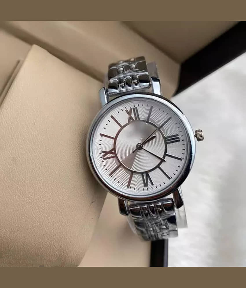 EEWHI Silver Metal Analog Womens Watch