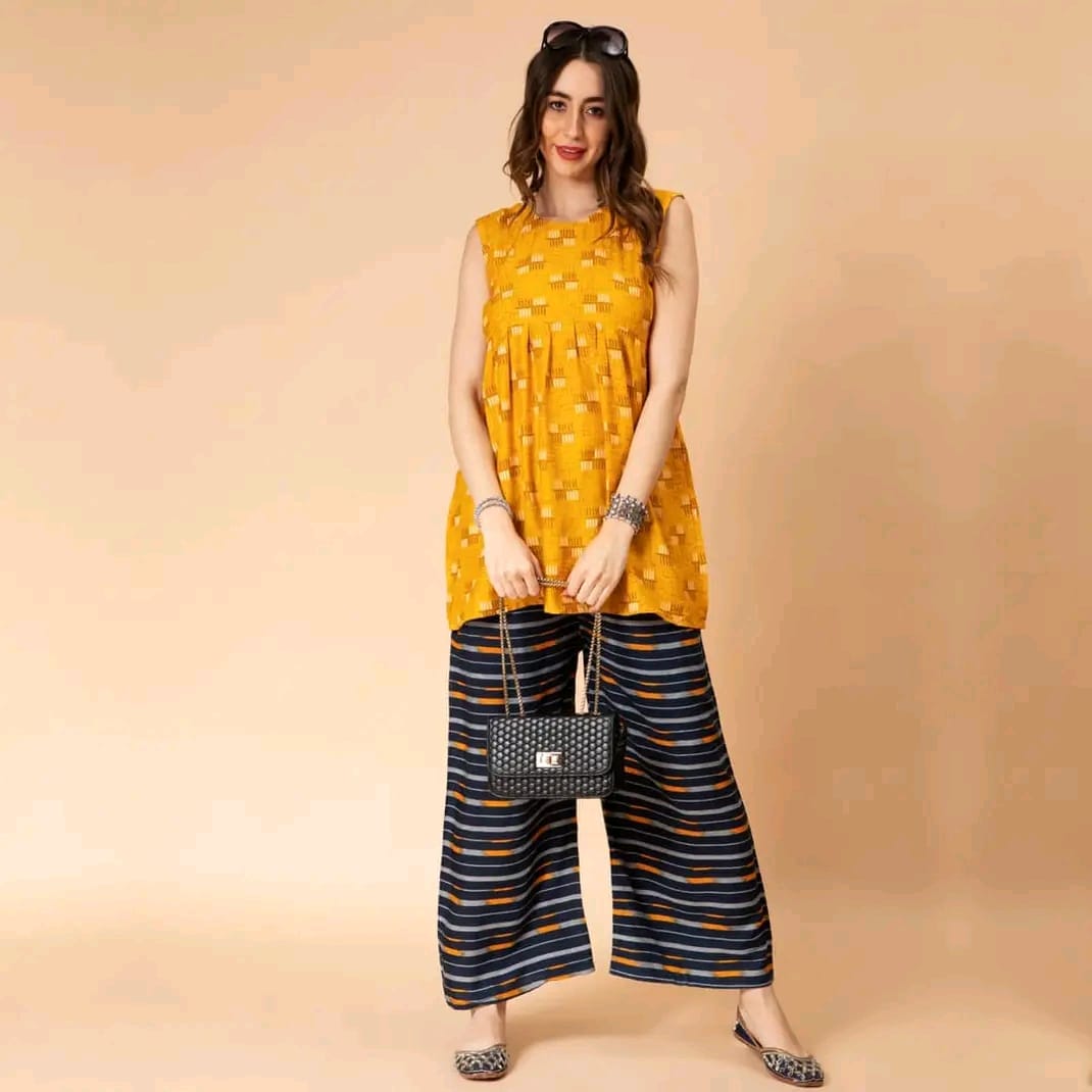 Rayon Printed Flared Kurti