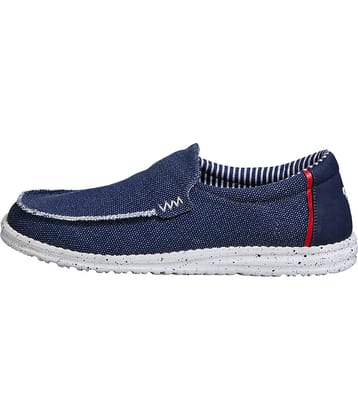 Neemans Canvas Wanderers Slip Ons Navy Men's Slip-on Shoes