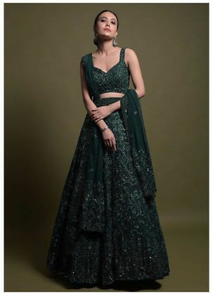 Dark green Lehnga Set With Duptta Dark green Lehnga Set With Duptta