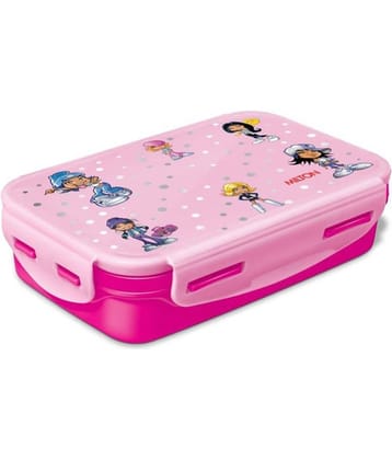 MILTON Steely Deluxe Mini Inner Steel Kids Tiffin Box 400 ml Red