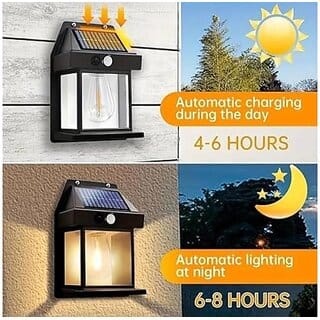 Outdoor Solar Light Waterproof LED Garden Light with Motion Sensor for Pathways and Yard