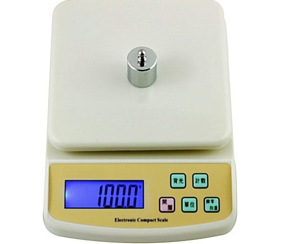 WUGO::Multipurpose Portable Electronic Digital Kitchen Weighing Scale (10 kg Capacity) with Tare Function | For Measuring Fruits, Spices, Food & Vegetables  White