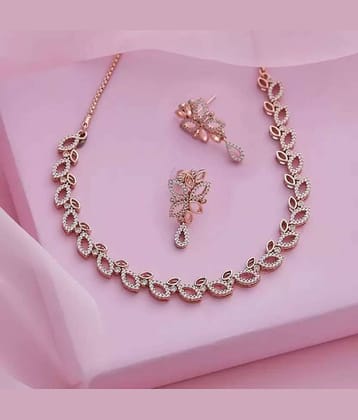 Lyriss Multicolor Brass Necklace Set ( Pack of 1 )