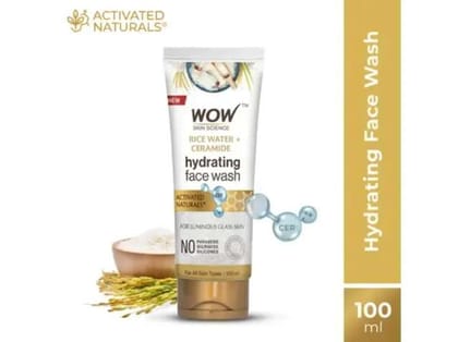 WOW Skin Science Rice Water & Ceramide Hydrating Face Wash - 100ml 