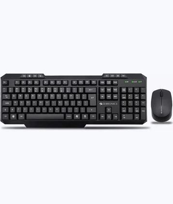 Zebronics Black Wireless Keyboard Mouse Combo