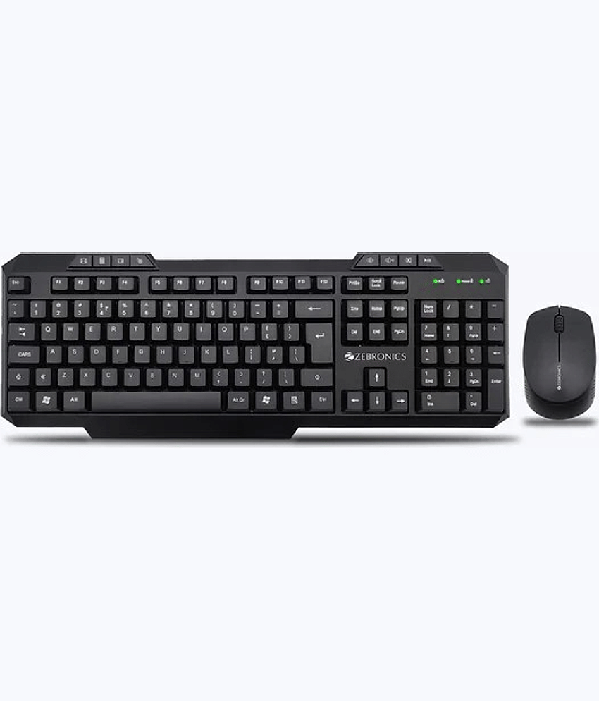 Zebronics Black Wireless Keyboard Mouse Combo