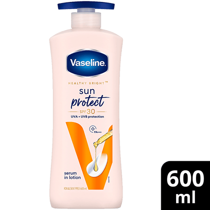 Vaseline Healthy Bright Sun Protect SPF30 Serum in Lotion, 600 ml