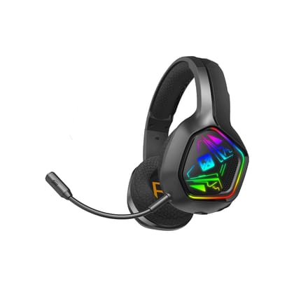 Cosmic Byte Immortal 2.4Ghz Wireless + Bluetooth + Wired Headphone, 20ms Latency, 40Hrs Battery Life, 50mm Driver, RGB LED, Fabric Cushions, Detachable ENC Microphone (Black) Cosmic Byte Immortal 2.4Ghz Wireless + Bluetooth + Wired Headphone, 20ms Latenc