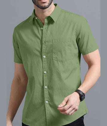 Ethnic Trendz Cotton Blend Regular Fit Solids Half Sleeves Men's Casual Shirt - Maroon ( Pack of 1 )