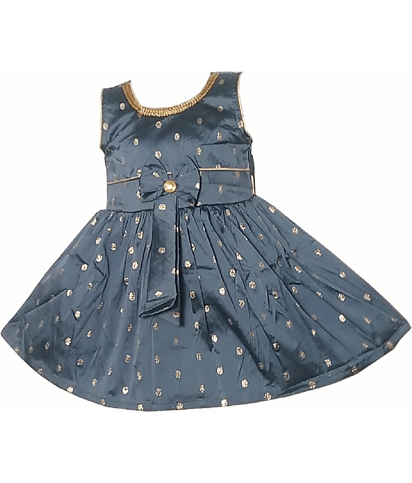 harshvardhanmart.com Baby Girls Cotton Blend Frocks ( Blue )