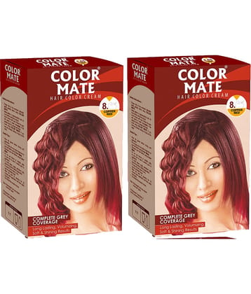 Color Mate Hair Color Cream Copper Red_130Ml (Pack of 2)
