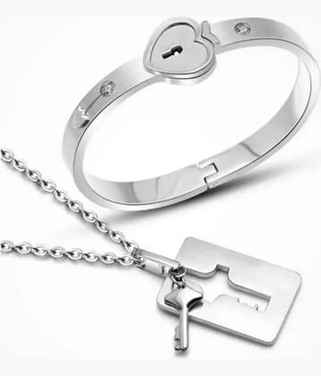 HEER COLLECTION - Silver Wrist Band ( Pack of 2 )