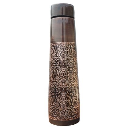 Copper Water Bottle – Pure Copper Ayurvedic Drinking Bottle for Home & Office, Height : 10.5 Inch (BCMAS196 A)