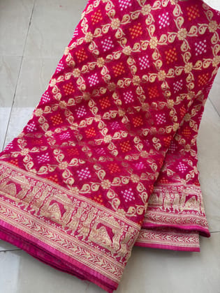 Georgette handloom saree