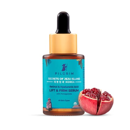 PILGRIM Korean 0.5% Retinol & 1% Hyaluronic Acid Lift & Firm Anti Aging Serum | Retinol serum for face| Reduce Fine Lines & Wrinkles|For Men & Women |All Skin Types|30ml PILGRIM Korean 0.5% Retinol & 1% Hyaluronic Acid Lift & Firm Anti Aging Serum | Reti