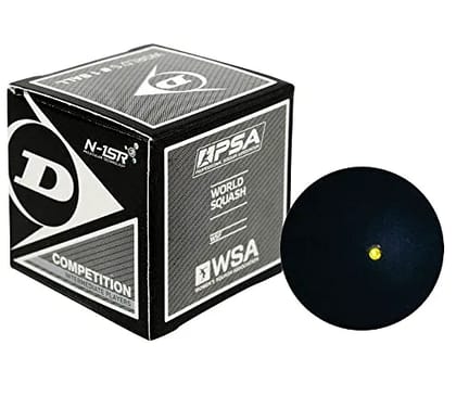 Dunlop Single Dot Squash Ball: Competition-Level Squash Ball for Intermediate and Advanced Players (Packing - 1 Unit) by Total Sporting And Fitness Solutions Pvt Ltd