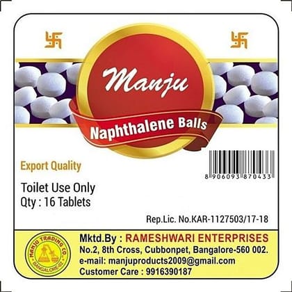 Manju Naphthalene Balls, 80 G