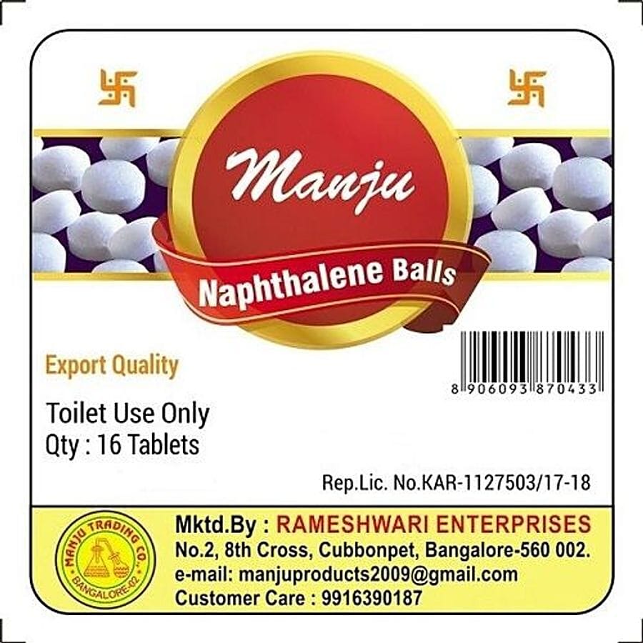 Manju Naphthalene Balls, 80 G