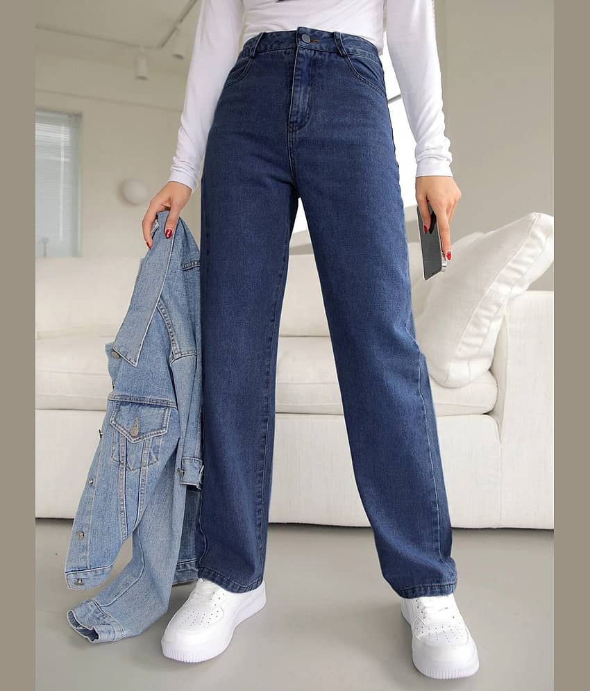 Kashian - Dark Blue Denim Boyfriend Fit Women's Jeans ( Pack of 1 )