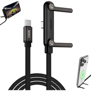 Alitayee Invisible Holder Charger Cable with Stand | 240W Super Fast 2-in-1 Type-C Charging Cable & Phone Stand