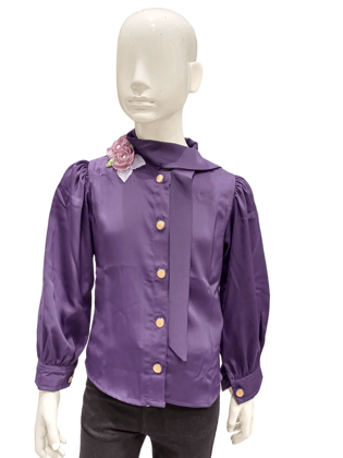 Girls Violet Full Sleeve Fancy Top-TG-6271 VLT / Violet / 24