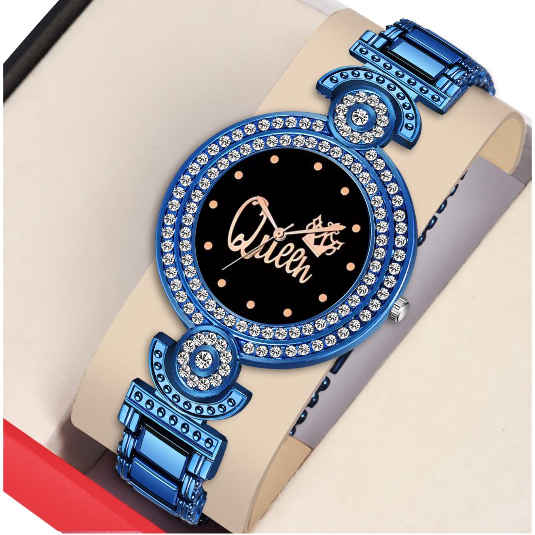 Bolun Black Queen Dial Blue BD Girls and Women Watch