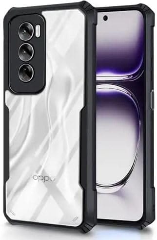 PLUGTECH Slim Shockproof Case | Matte Black Soft | Drop Protection | Precise Cutouts | Premium Mobile Cover for Oppo Reno 12